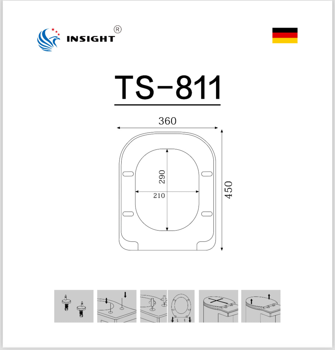 (TS-811)樹脂加厚油壓廁所板