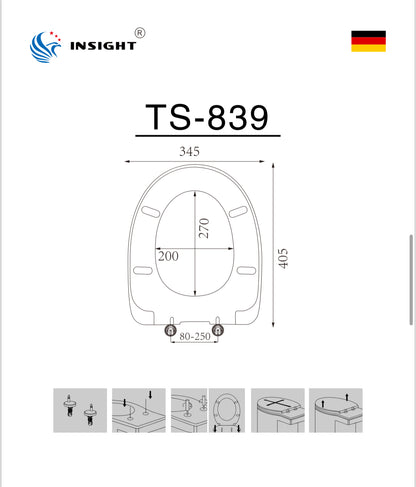 (TS-839)樹脂加厚油壓廁所板
