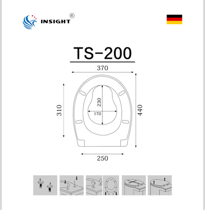 (TS-200)子母樹脂加厚油壓廁所板