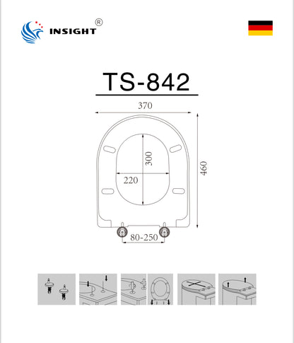 (TS-842)樹脂加厚油壓廁所板
